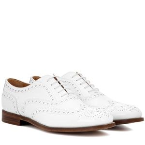 NIB Church's White Burwood Leather Oxford-39.5